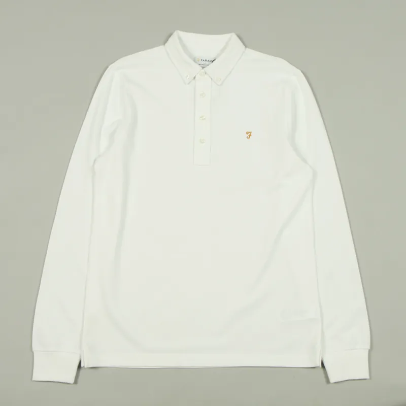 Farah Ricky LS Polo Shirt - White